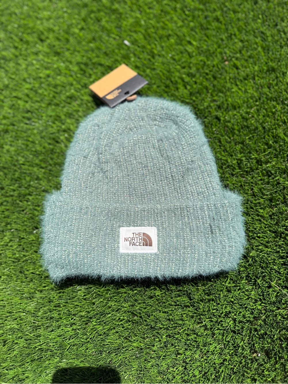 The North Face Fuzzy Beanie — dark sage